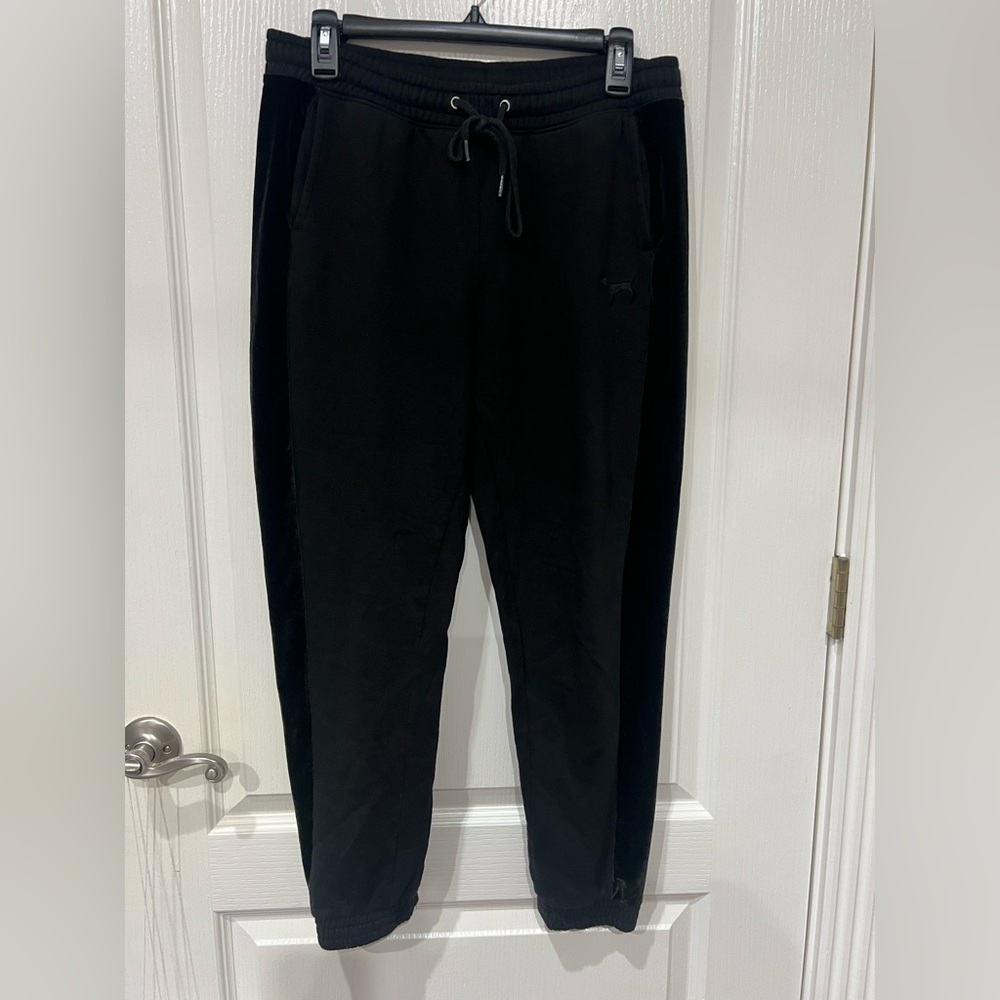 PINK Victoria's Secret Black Joggers with Drawstring Size: Medium’s